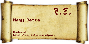 Nagy Betta névjegykártya